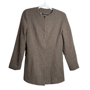 DONATELLA Wool Blend Blazer Jacket Coat Womens size 8 Brown